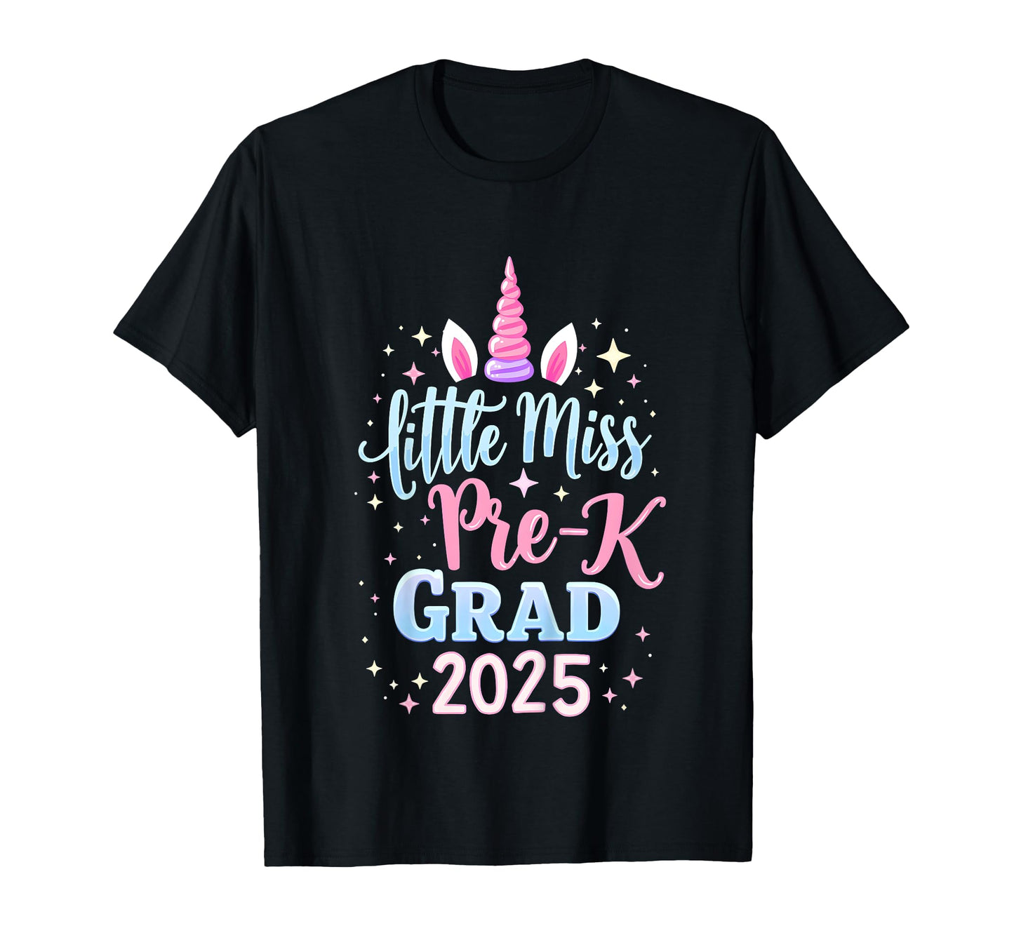 Kids Little Miss Pre-K Grad Preschool Girls Prek Graduation 2025 T-Shirt