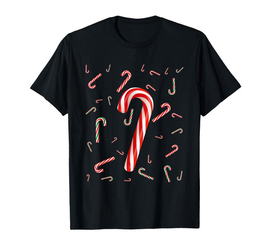 Christmas Candy Cane Santa Hat Xmas Holiday Boys Girls Kids T-Shirt