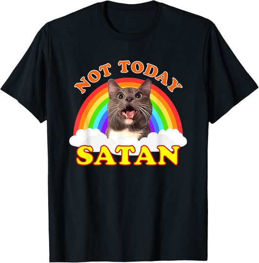 Funny Not Today Satan Cat T-Shirt