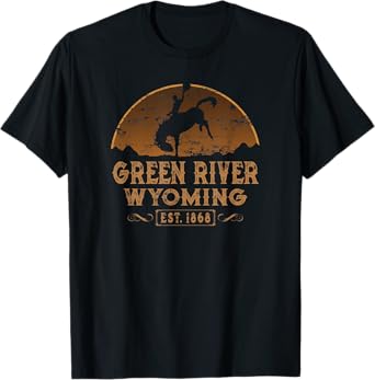 Green River Wyoming WY Wild West Rodeo Cowboy T-Shirt