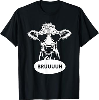 BRUH cow Funny cow Lover BRUUUH Meme Saying Slang T-Shirt