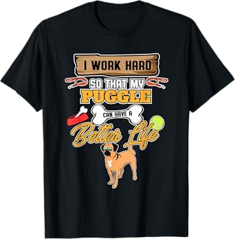 Puggle Lover I Dog Lover I Funny Puggle T-Shirt