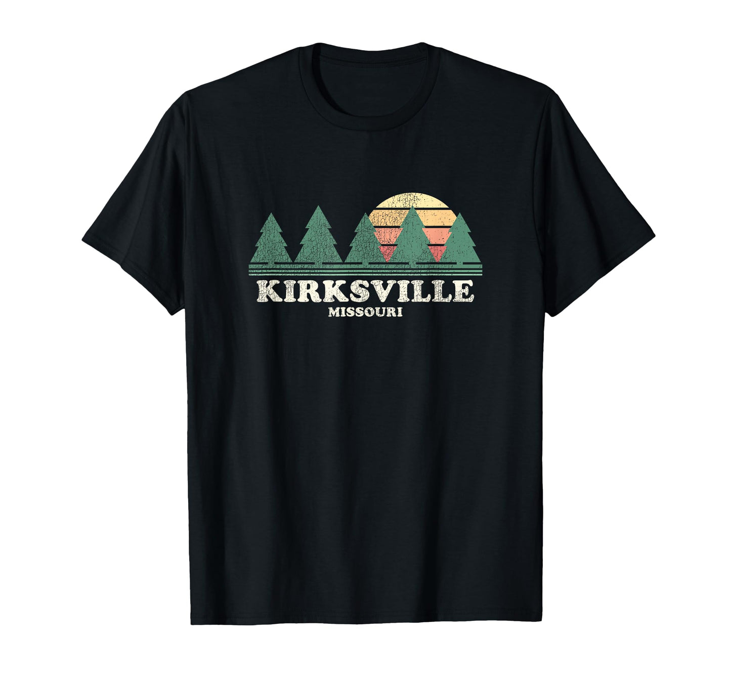 Kirksville MO Vintage Throwback Tee Retro 70s Design T-Shirt