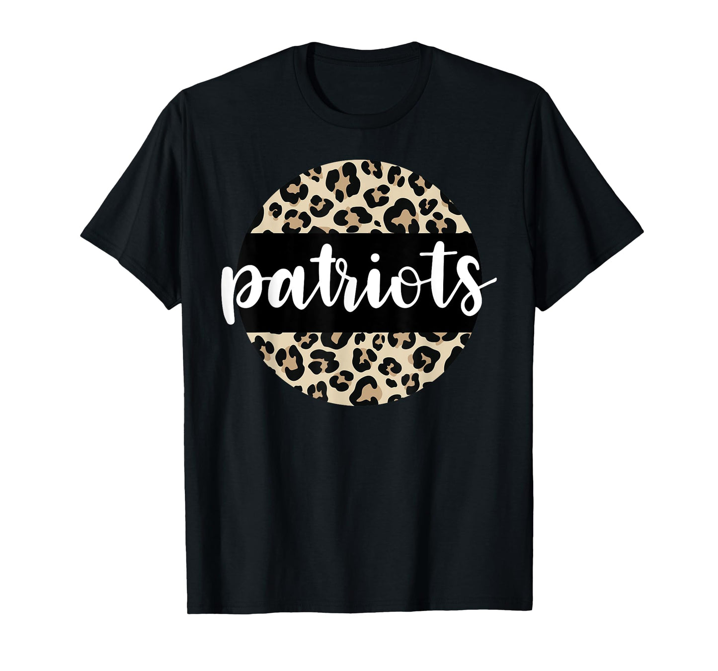 Leopard Print Patriots Team Mascot School Spirit Game Night T-Shirt