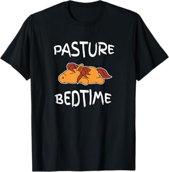 Horse Equestrian Pasture Bedtime Farmer Pajama for Bedtime T-Shirt