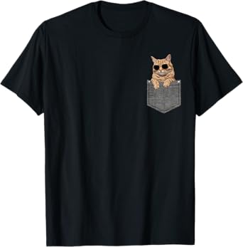 Cat in Pocket T-Shirt