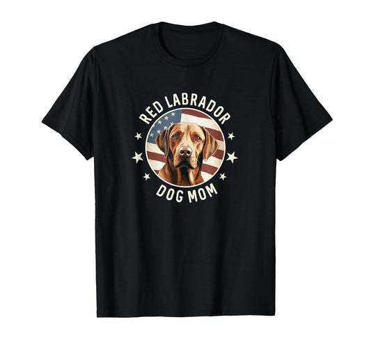 Red Labrador Retriever Dog Mom T-Shirt
