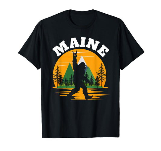 Maine US State Bigfoot Sasquatch T-Shirt