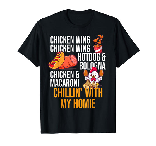 Chicken Wing Chicken Wing Hot Dog And Bologna Men Women Girls Kids T-Shirt