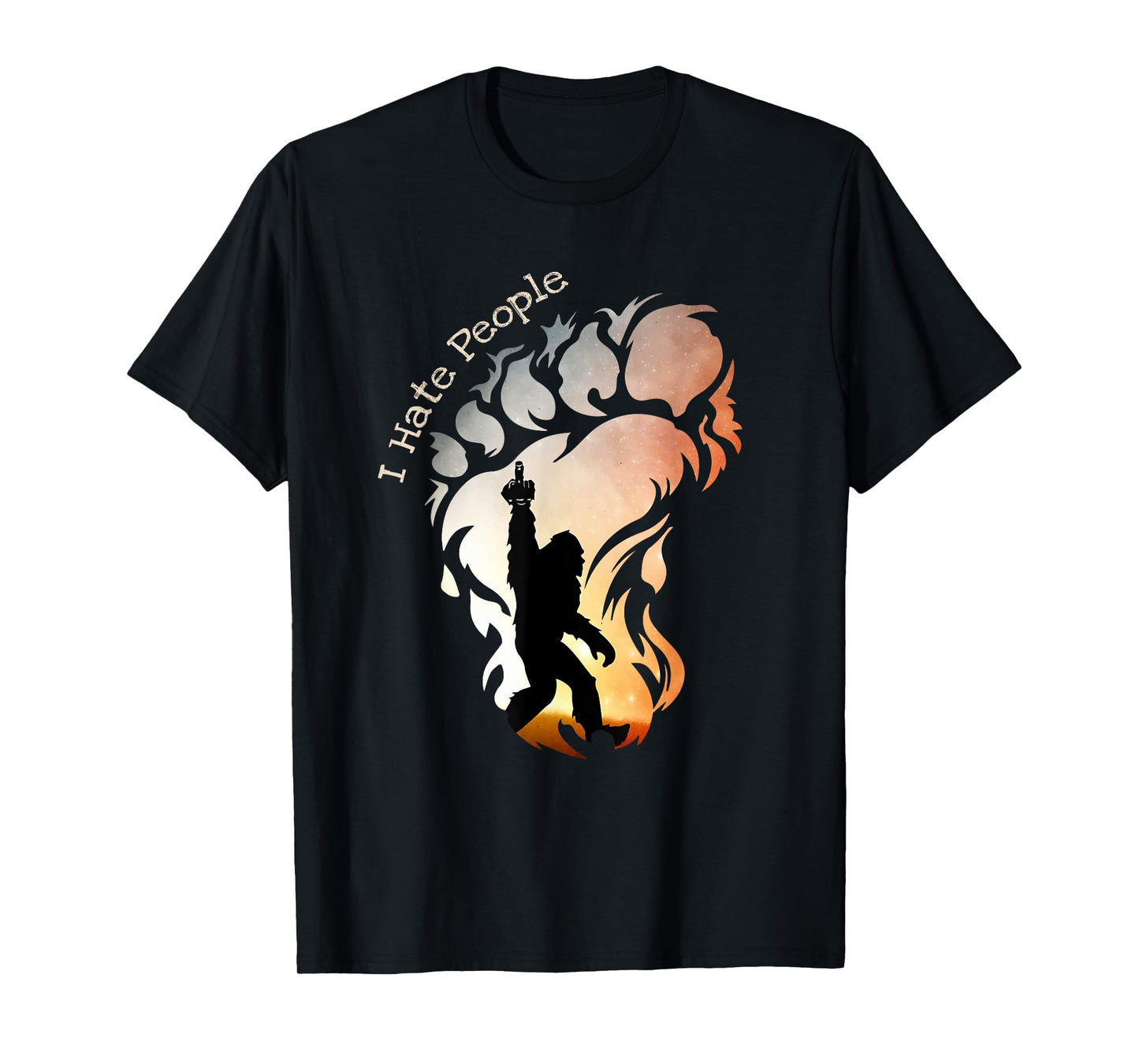 I Hate People Bigfoot Funny Camping T-Shirt