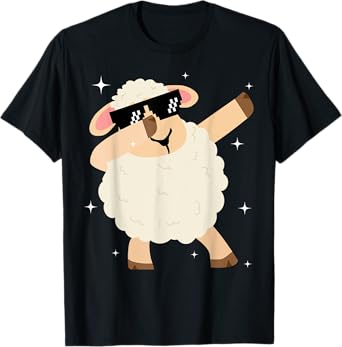 Men Women Kids Funny Sheep Dabbing Animals Wildlife Parties T-Shirt