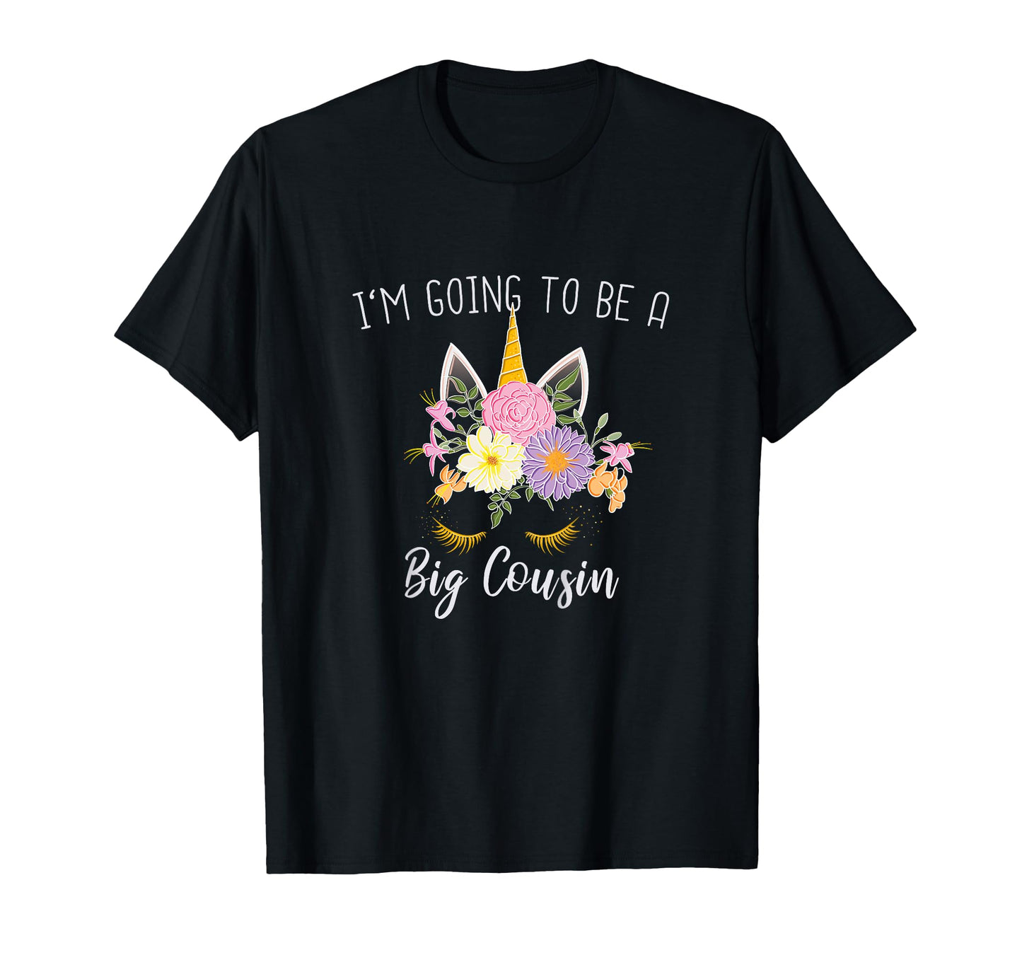 Going to be a Big Cousin Girls Unicorn T-Shirt