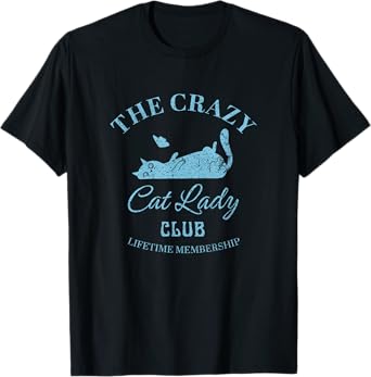 The Crazy Cat Lady Club Distressed T-Shirt