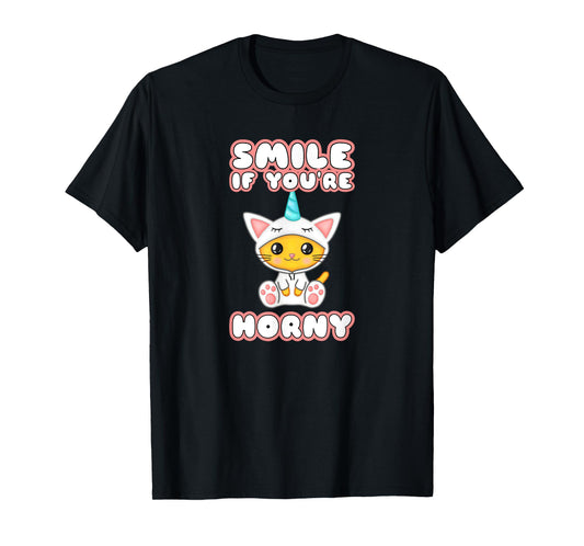 Smile if Horny Little Space DDLG Clothes BSDM Submissive Sex T-Shirt
