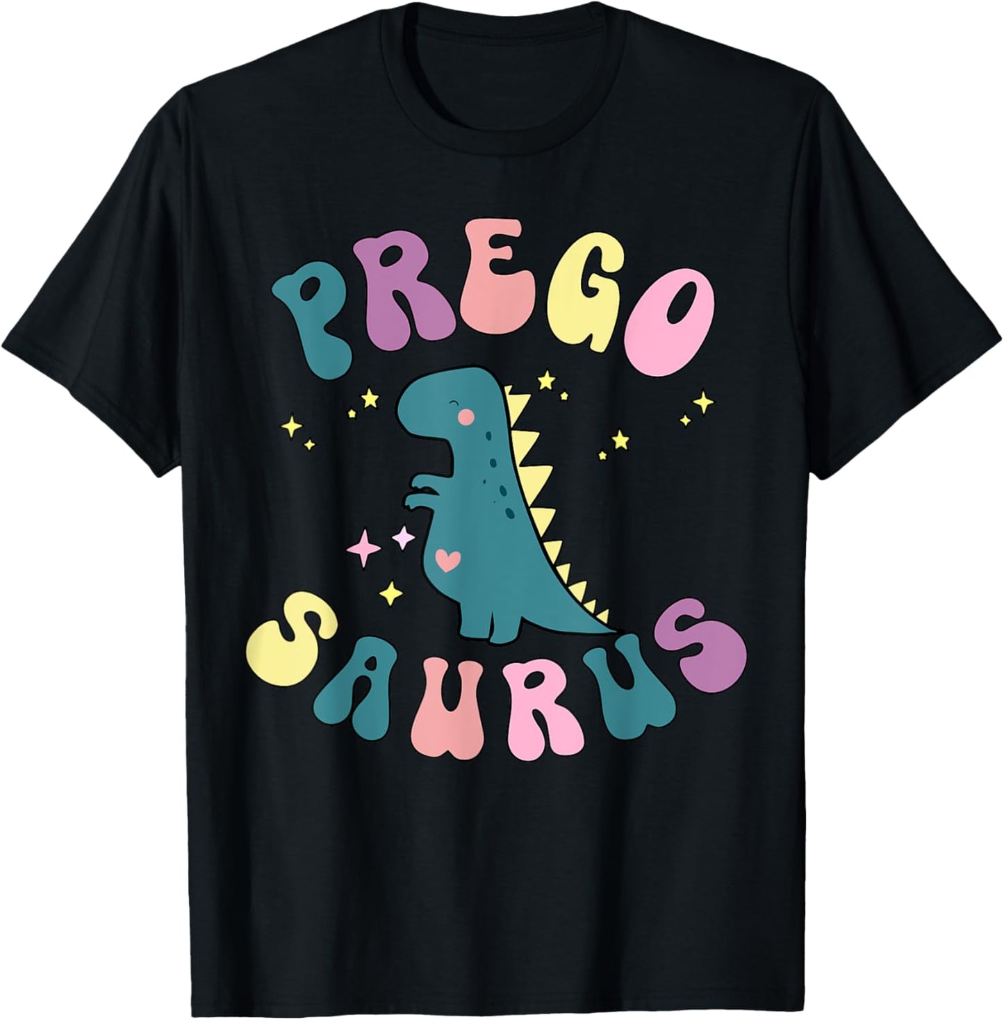 Retro Prego Saurus T-rex Dinosaur Pregnancy Announcement T-Shirt