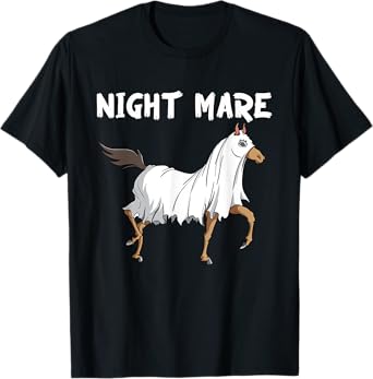 Horse Ghost Night Mare | Equestrian Horse Lover Halloween T-Shirt