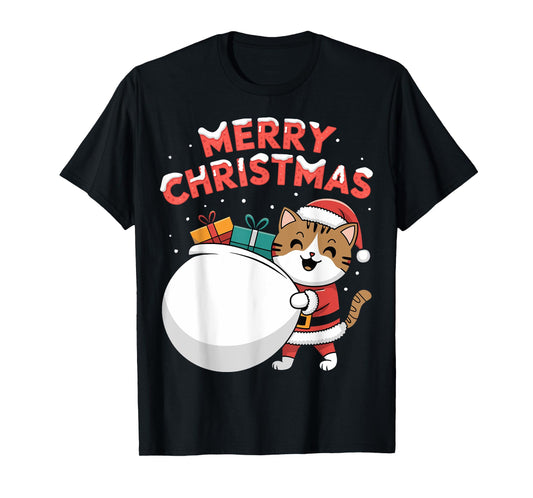 Merry Christmas Cat T-Shirt