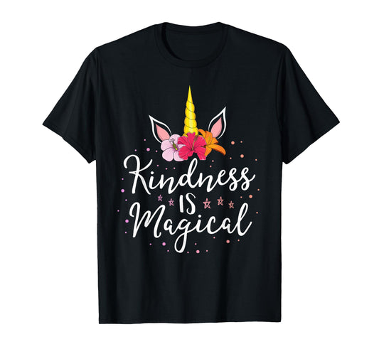Kindness Is Magical Teacher Kind Anti Bullying Unicorn T-Shirt
