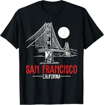 San Francisco Gold Gate Bridge Gift design T-Shirt