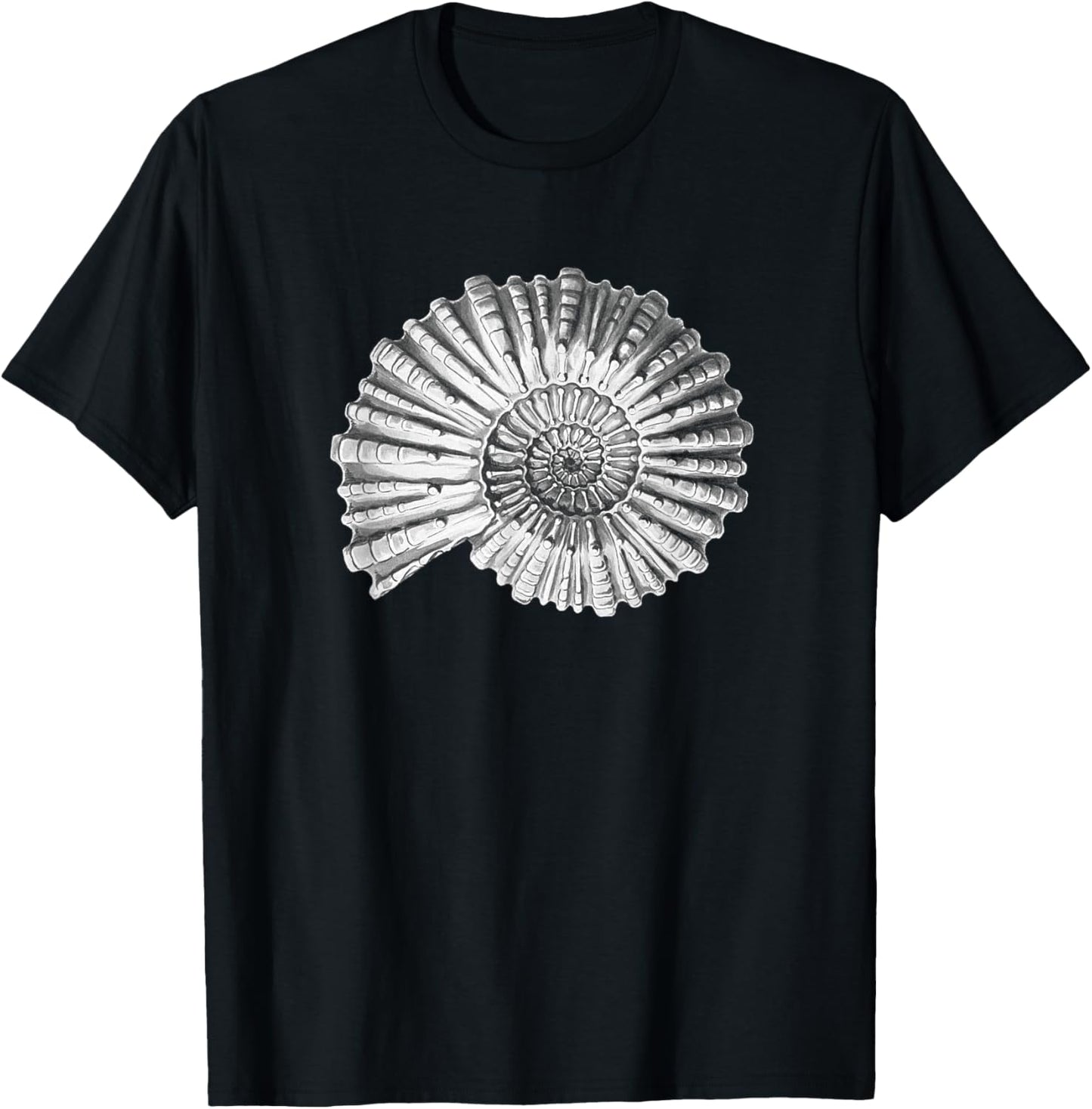 Ammonite Fossil - Ernst Haeckel Natural Vintage Art T-Shirt
