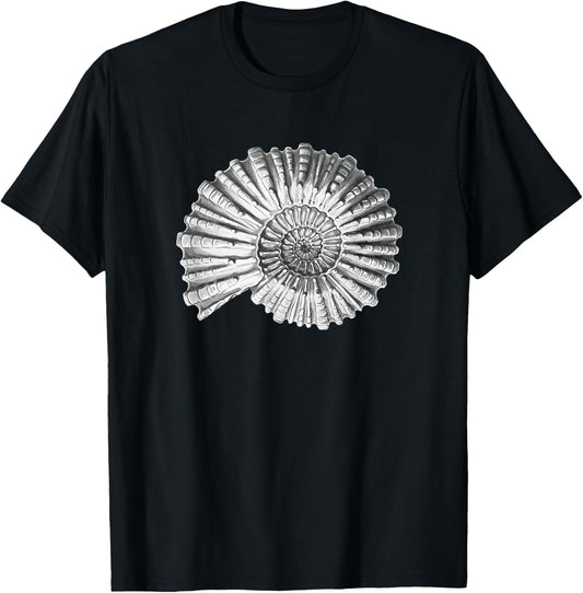 Ammonite Fossil - Ernst Haeckel Natural Vintage Art T-Shirt