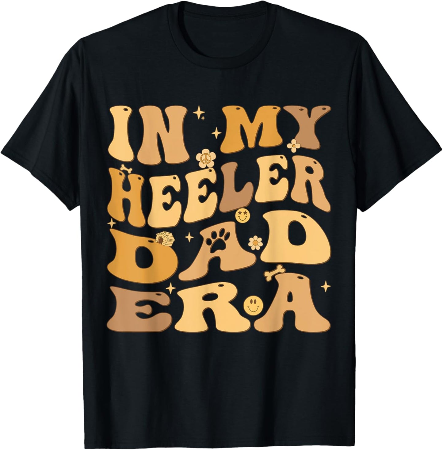 In My Heeler Dad Era Groovy Australian Cattle Dog Owner T-Shirt