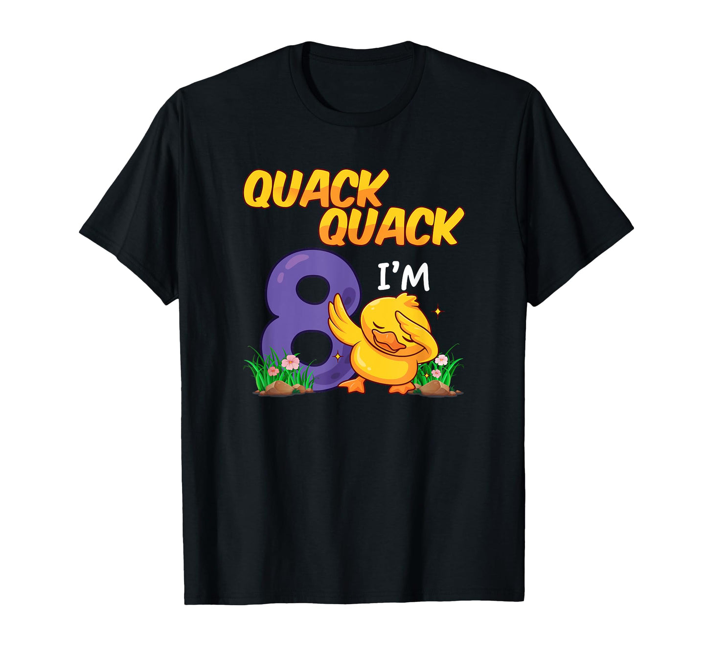 8 Year Old Gifts Boys Girls Teens Dabbing Duck 8th Birthday T-Shirt