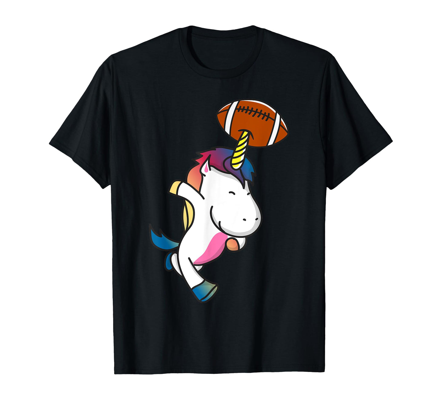 Unicorn Playing Football Sports Funny Unicorn Football T-Shirt