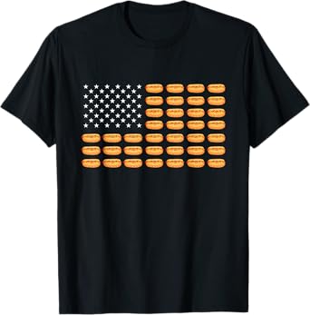 Hot Dog American Flag - Hot Dog Lover Fast Food Wiener T-Shirt