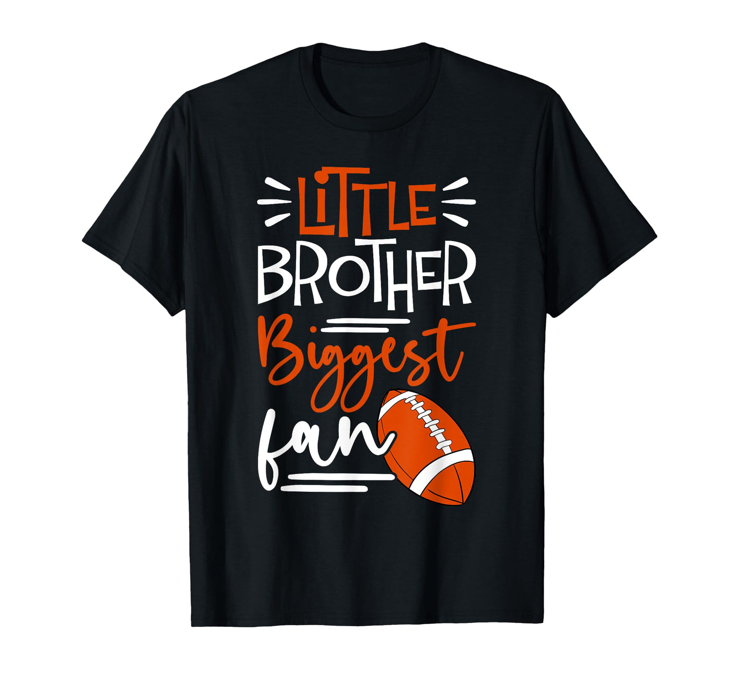 Little Brother Biggest Fan Football, Football Boys T-Shirt