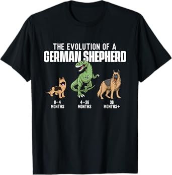 The Evolution Of A German Shepherd - Dog Owner Pet Lover T-Shirt