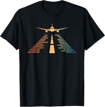 Pilot Airplane Lover Gift Aviation Stuff Men Women Unisex-Adults & Kids Retro T-Shirt Black Small Short Sleeve