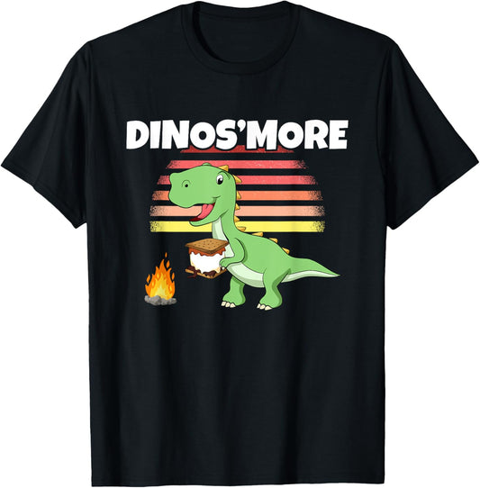 Dinos'more Toddler Boy Dinosaur Camping Dino Funny Smores T-Shirt