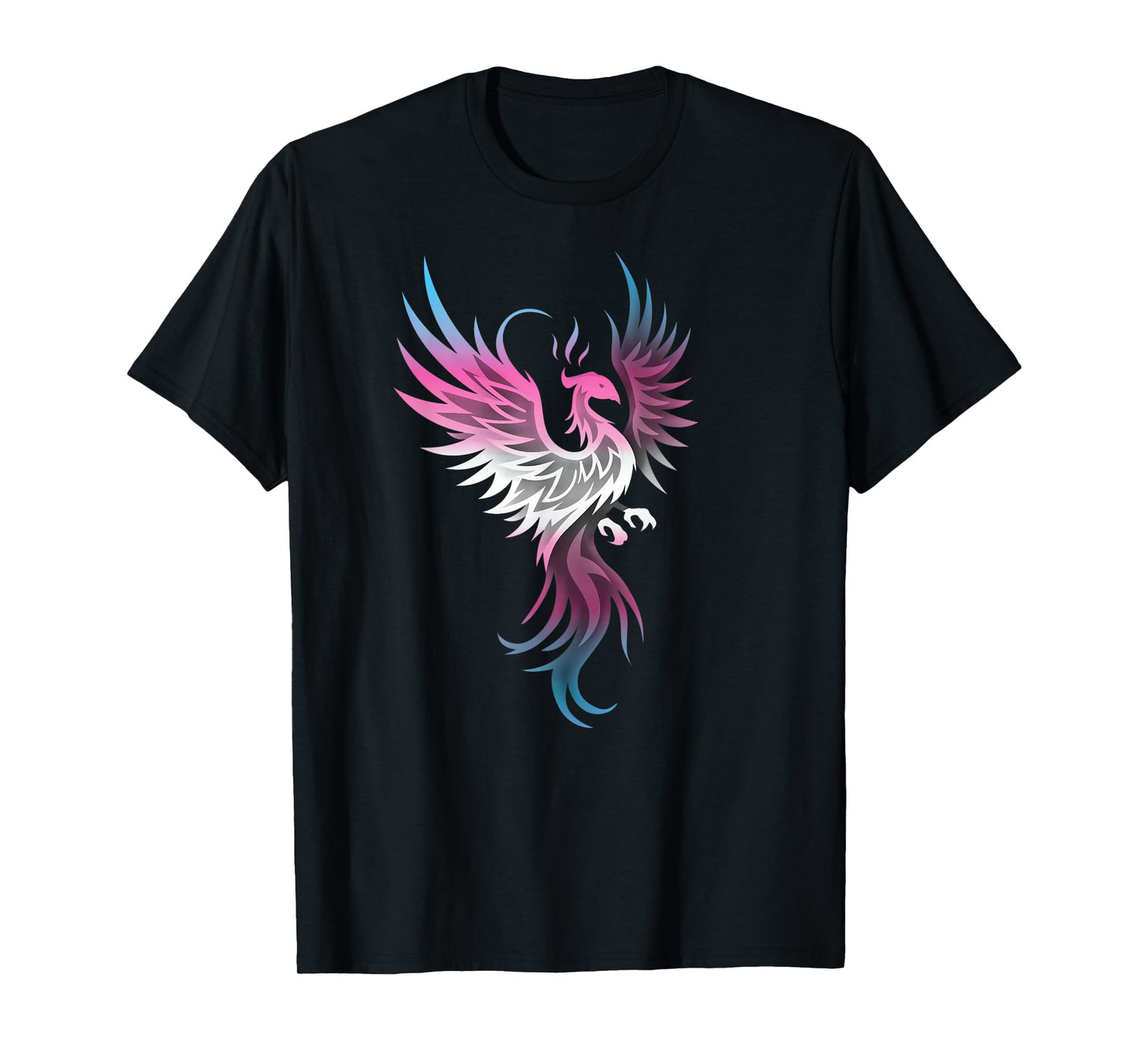 Transgender Phoenix Bird Trans Pride Flag Rising From Ashes T-Shirt