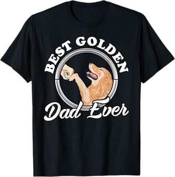 Golden Retriever Lovers Design Golden Retriever Dad T-Shirt
