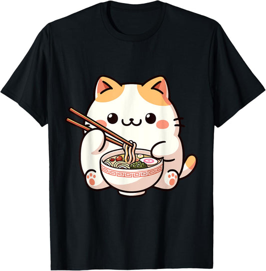 Ramen Neko Cat Anime Kawaii T-Shirt