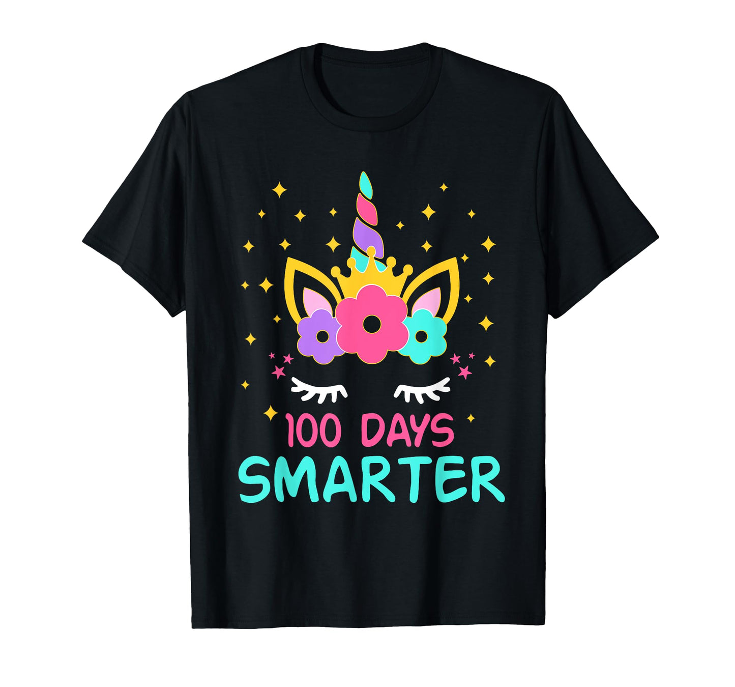 100 days of school Cute Unicorn 100th Day Of School Girls T-Shirt