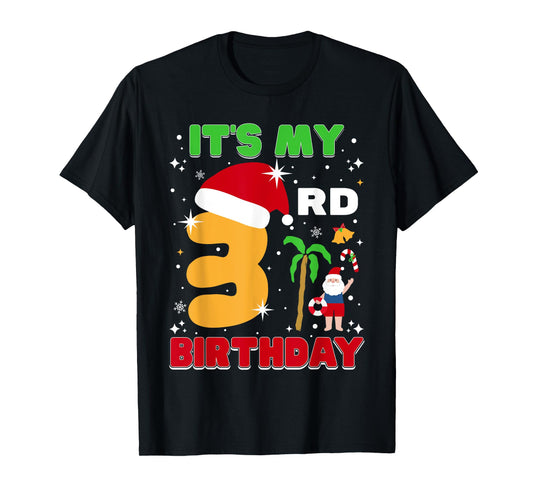 It's My 3rd Birthday Summer Xmas 3 Years Old Kids Girls Boys T-Shirt