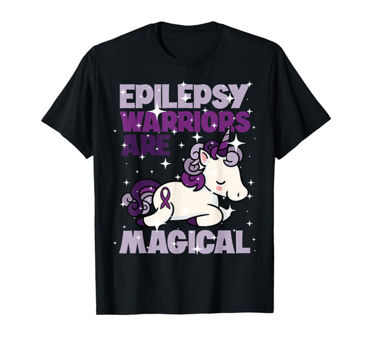 Epilepsy Warrior Epileptic Day Purple Unicorn Lover Gift T-Shirt