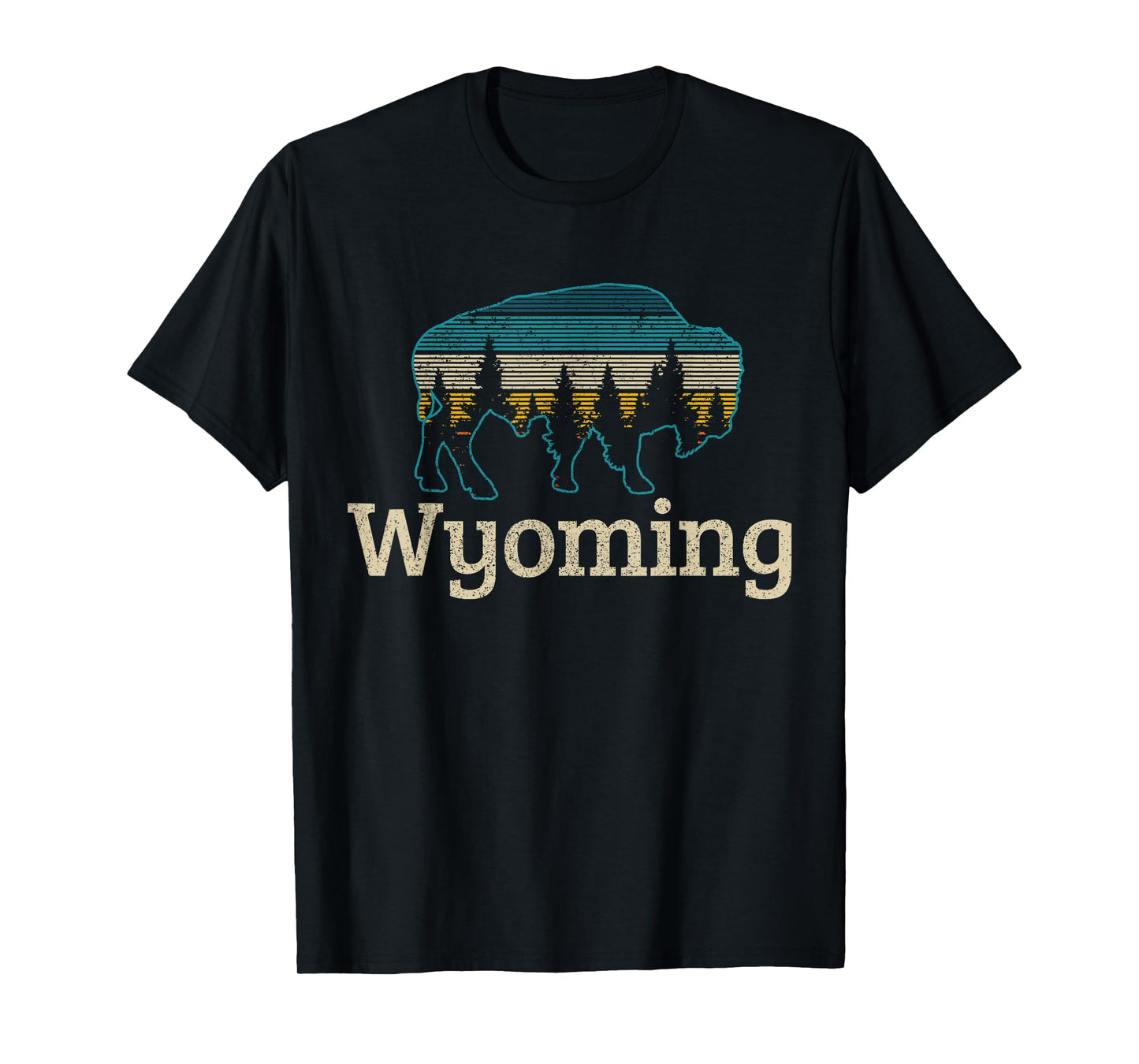 Wyoming Bison Vintage Souvenir T-Shirt
