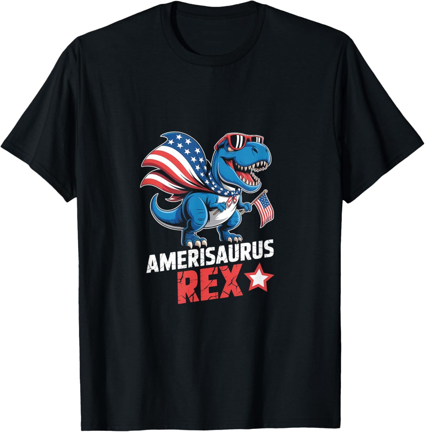Amerisaurus Rex – Patriotic Dinosaur Humor USA T-Shirt