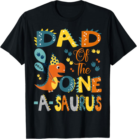 Dad Of The One-A-Saurus 1St Birthday Dinosaur Party T-Shirt