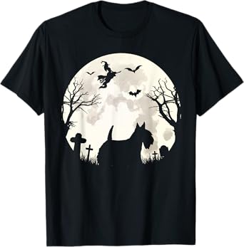 Halloween Moon Scottish Terrier Costume Dog Lover Owner Gift T-Shirt for Men Women Kids