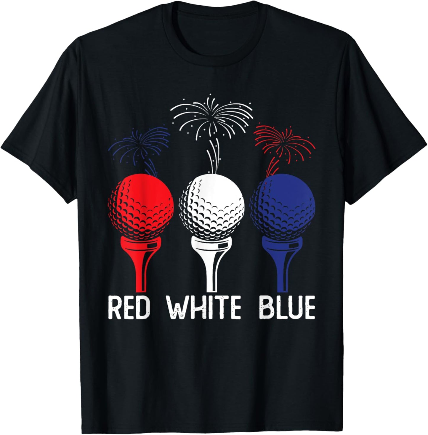 Golf Red White Blue Us Flag Patriotic 4th Of July TShirt T-Shirt