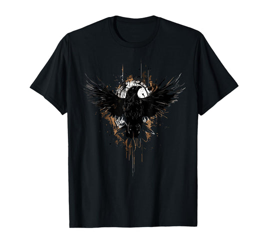 Crow Raven Norse Mythology Viking Vikings Nordic Bird T-Shirt