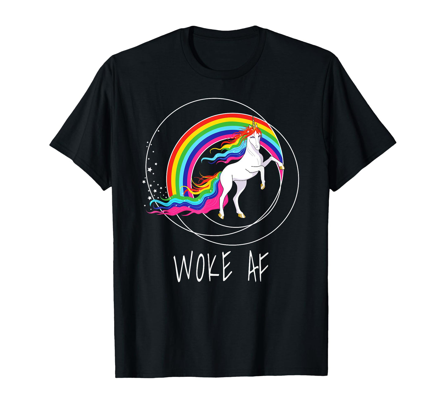 Woke AF Unicorn Spiritual Political Activist T-Shirt