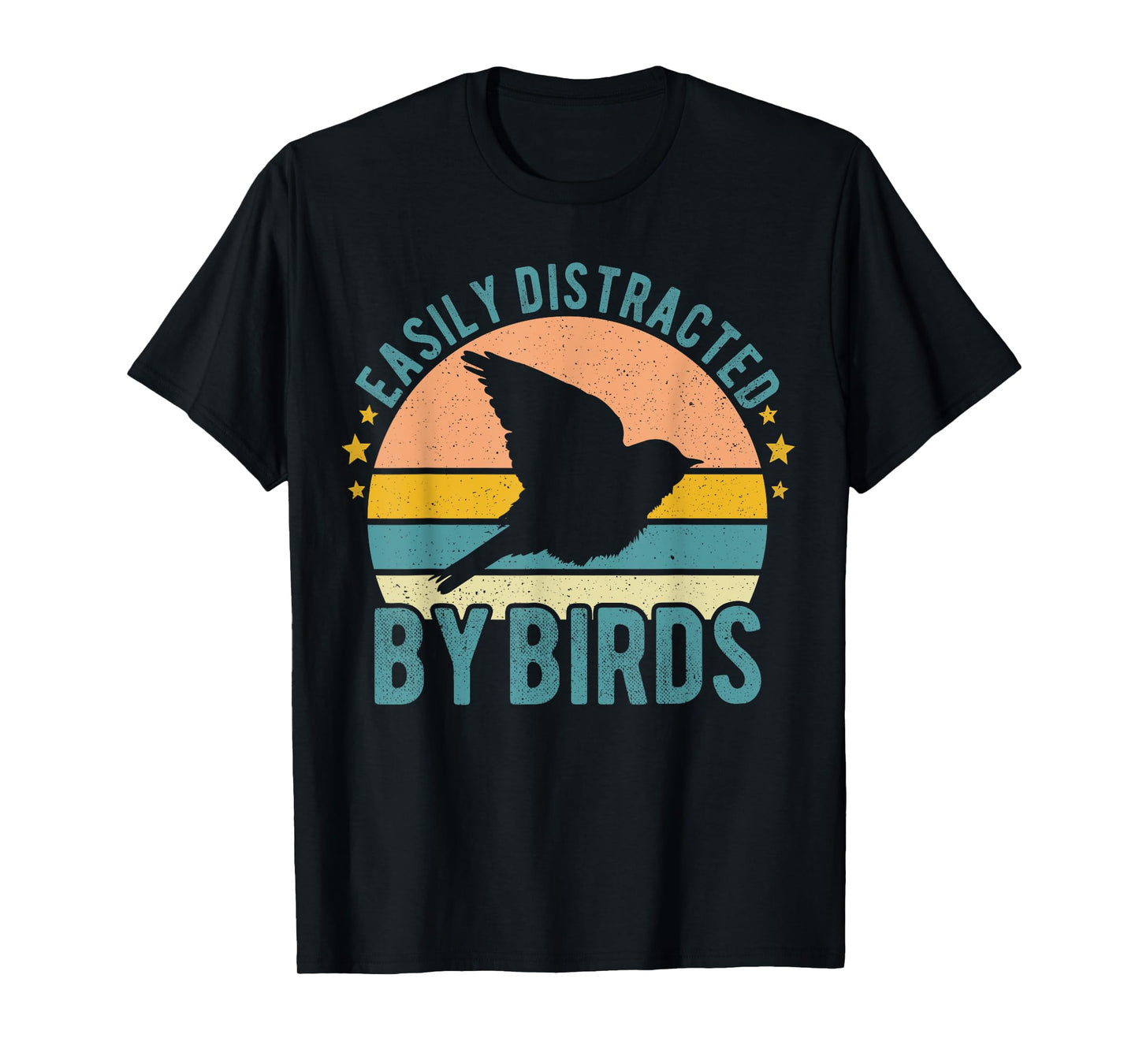 Easily Distracted By Birds Funny Watching Birding Birds T-Shirt