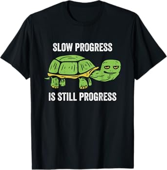 Slow Progress Is Still Progress Turtle Lover Fitness Workout T-Shirt