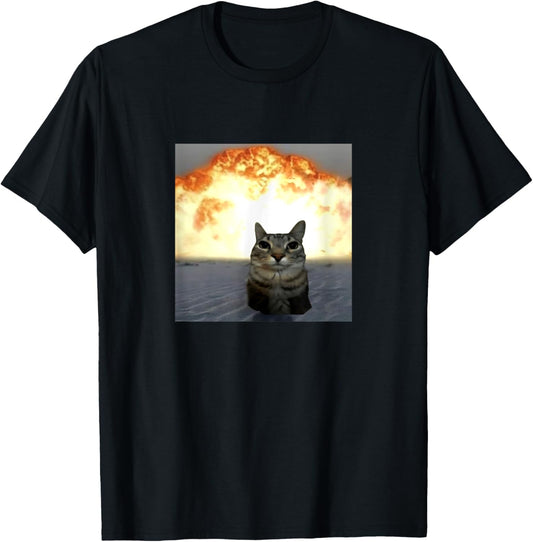 Goofy Cat Explosion T-Shirt