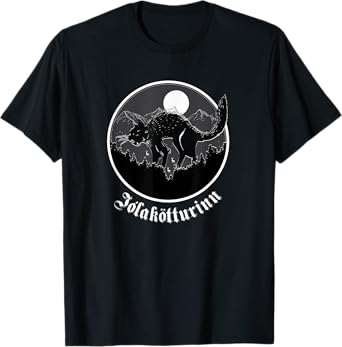 Yule Cat Jolakotturinn Icelandic Folklore Christmas Gift Men Women T-Shirt